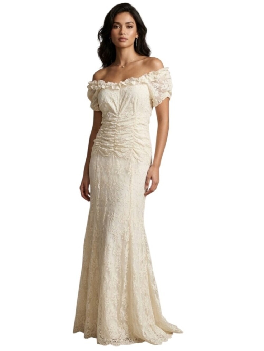 MARRIKA Nakk Lace Prairie Wedding Summer Beach Dress NWOT